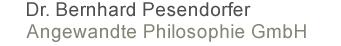 Dr. Bernhard Pesendorfer